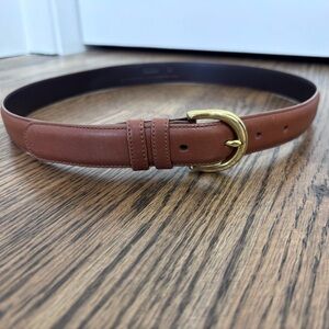 Coach Brown Leather Gold Buckle Hardware Belt Size Women’s Medium